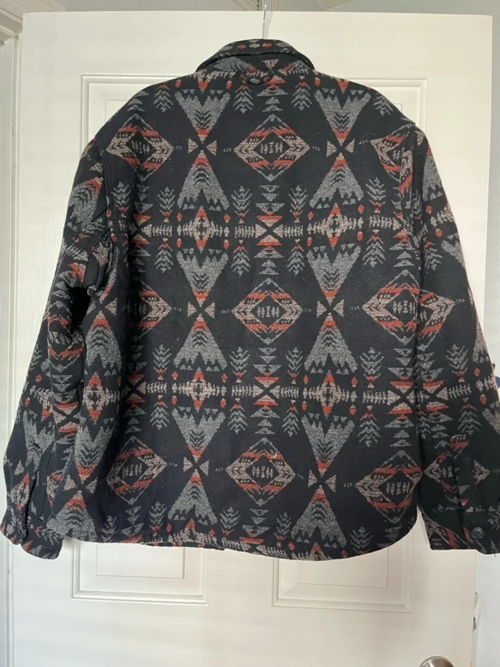Sherpa Lined Wool Blend Shirt Jacket | XL